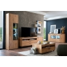 Vitriinkapp PORTLAND tamm Bianco, 64x37xH207 cm, LED