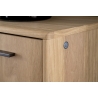 Kummut PORTLAND tamm Bianco, 104x37xH123 cm, LED