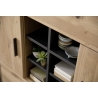 Kummut PORTLAND tamm Bianco, 104x37xH123 cm, LED