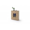 Kummut PORTLAND tamm Bianco, 104x37xH123 cm, LED