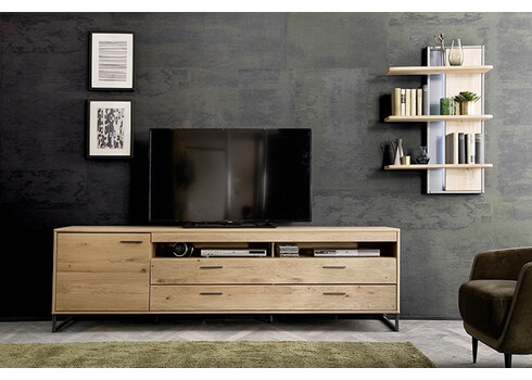 Tv-alus PORTLAND tamm Bianco, 224x50xH67 cm