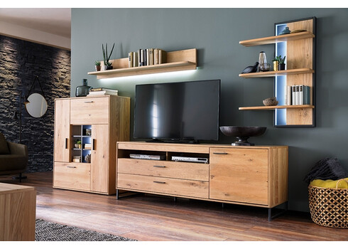 Seinariiul PORTLAND tamm Bianco, 160x23xH24 cm, LED