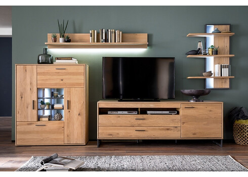 Seinariiul PORTLAND tamm Bianco, 160x23xH24 cm, LED