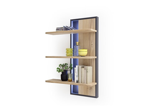 Seinariiul PORTLAND tamm Bianco, 70x24xH105 cm, LED