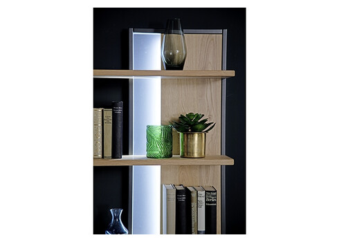 Seinariiul PORTLAND tamm Bianco, 70x24xH105 cm, LED
