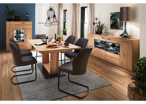 Söögilaud PORTLAND tamm Bianco, 180(280)x100xH77 cm