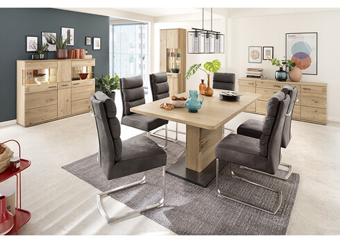 Kummut SALVADOR tamm Bianco, 150x44xH121 cm