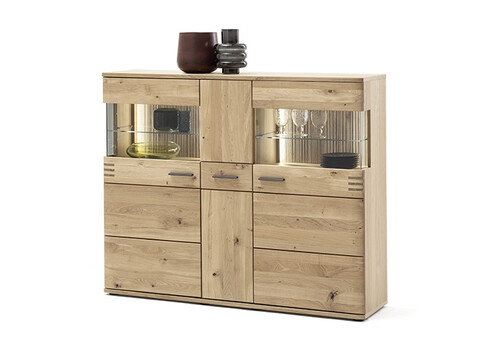 Kummut SALVADOR tamm Bianco, 150x44xH121 cm