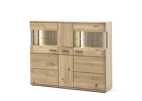 Kummut SALVADOR tamm Bianco, 150x44xH121 cm