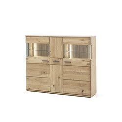 Kummut SALVADOR tamm Bianco, 150x44xH121 cm