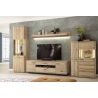 Vitriinkapp SALVADOR tamm Bianco, 60x37xH208 cm, LED
