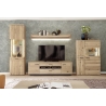 Vitriinkapp SALVADOR tamm Bianco, 60x37xH208 cm, LED