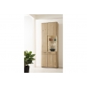 Vitriinkapp SALVADOR tamm Bianco, 75x37xH208 cm, LED