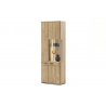 Vitriinkapp SALVADOR tamm Bianco, 75x37xH208 cm, LED