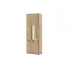Vitriinkapp SALVADOR tamm Bianco, 75x37xH208 cm, LED