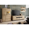 Kummut SALVADOR tamm Bianco, 90x37xH136 cm, LED