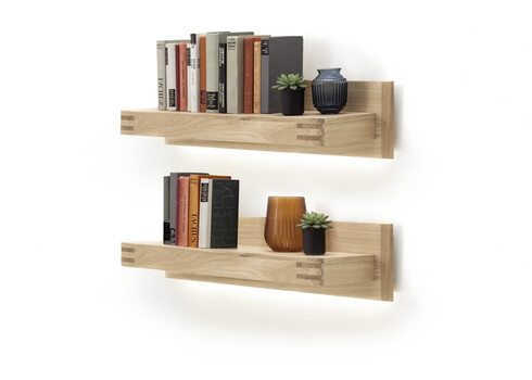 Seinariiulite komplekt SALVADOR tamm Bianco, 90x25xH20 cm, LED