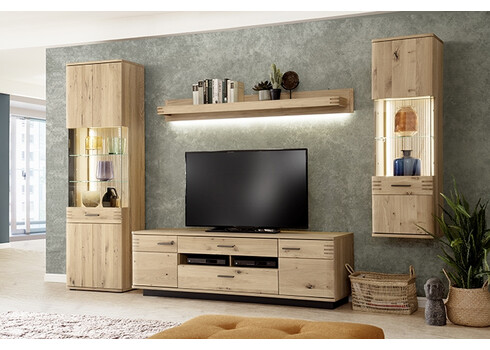 Seinariiul SALVADOR tamm Bianco, 180x25xH20 cm, LED