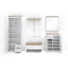 Esikumööbli komplekt CALI mattvalge / tamm, LED