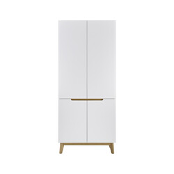 Esikukapp CERVO mattvalge / tamm, 85x40xH196 cm