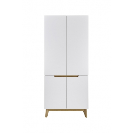 Esikukapp CERVO mattvalge / tamm, 85x40xH196 cm