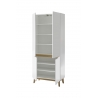 Esikukapp CERVO mattvalge / tamm, 85x40xH196 cm