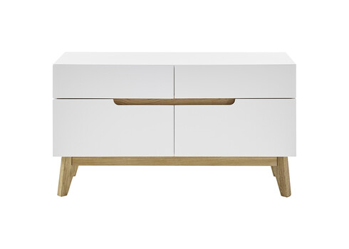 Esikupink CERVO mattvalge / tamm, 97x40xH53 cm