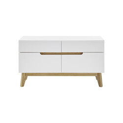 Esikupink CERVO mattvalge / tamm, 97x40xH53 cm