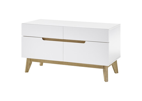 Esikupink CERVO mattvalge / tamm, 97x40xH53 cm