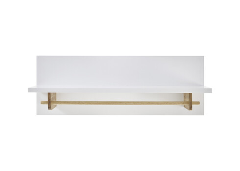 Seinariiul CERVO mattvalge / tamm, 97x32xH35 cm