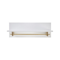 Seinariiul CERVO mattvalge / tamm, 97x32xH35 cm