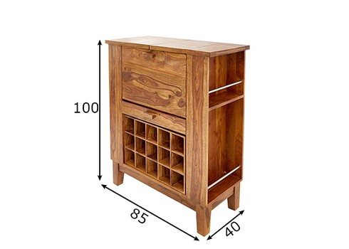 Baarikapp MAKASSAR sheesham, 85-110x40xH100 cm