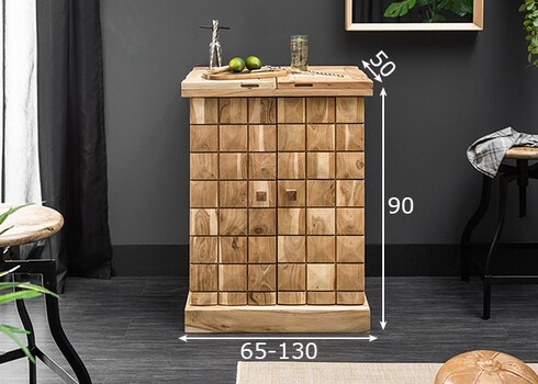 Baarikapp MOSAICO akaatsia, 65-130x50xH90 cm