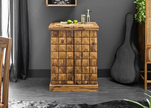 Baarikapp MOSAICO sheesham, 65-130x50xH90 cm