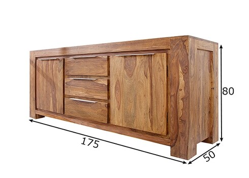 Kummut GIANT sheesham, 175x50xH80 cm