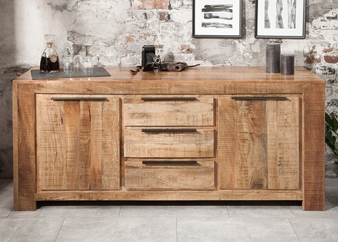 Kummut IRON CRAFT mango, 175x50xH76 cm