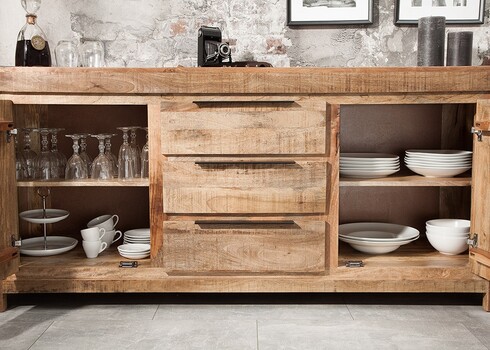 Kummut IRON CRAFT mango, 175x50xH76 cm