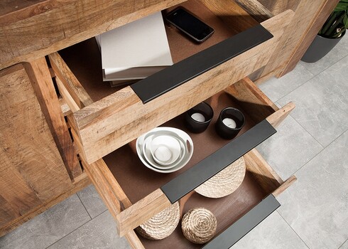 Kummut IRON CRAFT mango, 175x50xH76 cm