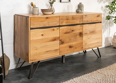 Kummut LIVING EDGE metsik tamm, 160x45xH88 cm