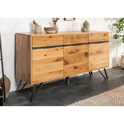 Kummut LIVING EDGE metsik tamm, 160x45xH88 cm