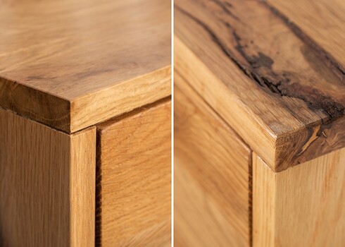 Kummut LIVING EDGE metsik tamm, 160x45xH88 cm