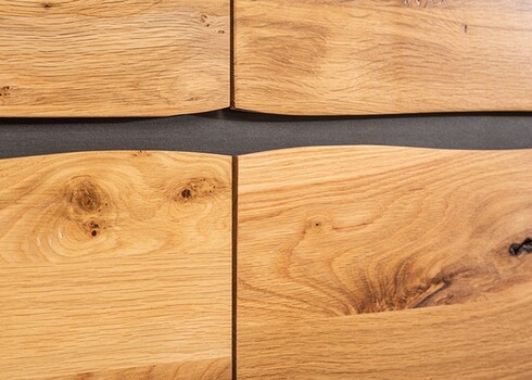 Kummut LIVING EDGE metsik tamm, 160x45xH88 cm