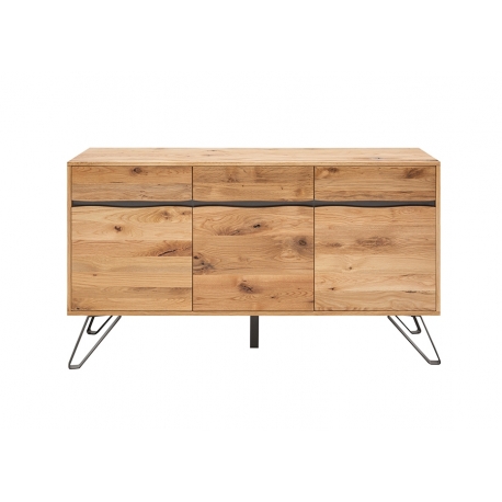 Kummut LIVING EDGE metsik tamm, 160x45xH88 cm