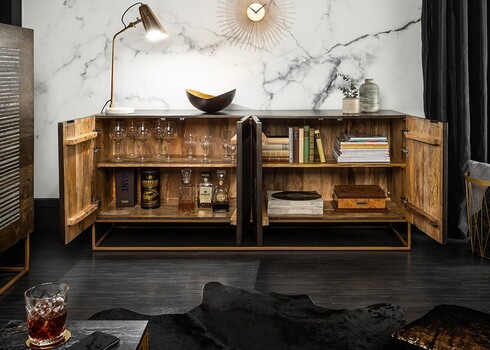 Kummut ONYX tumepruun, 177x45xH76 cm