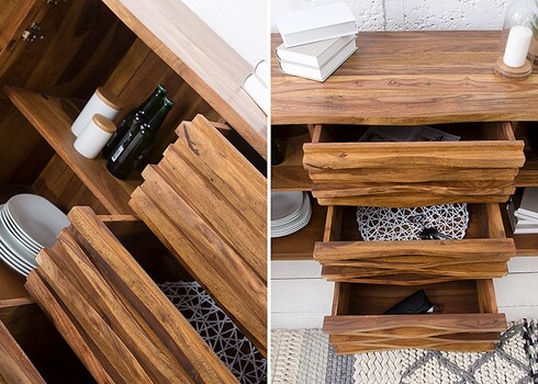 Kummut RELIEF sheehsam, 160x45xH75 cm