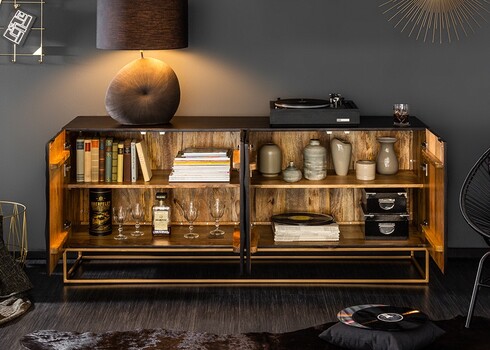 Kummut SCORPION tumepruun, 177x45xH76 cm