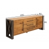 Kummut THOR metsik tamm, 200x45xH81 cm