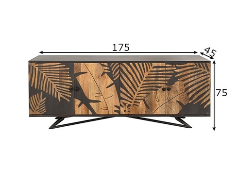 Kummut TROPICAL antratsiit, 175x45xH75 cm