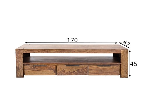 Tv-alus MAKASSAR sheesham, 170x47xH45 cm