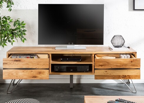 Tv-alus LIVING EDGE metsik tamm, 160x45xH50 cm